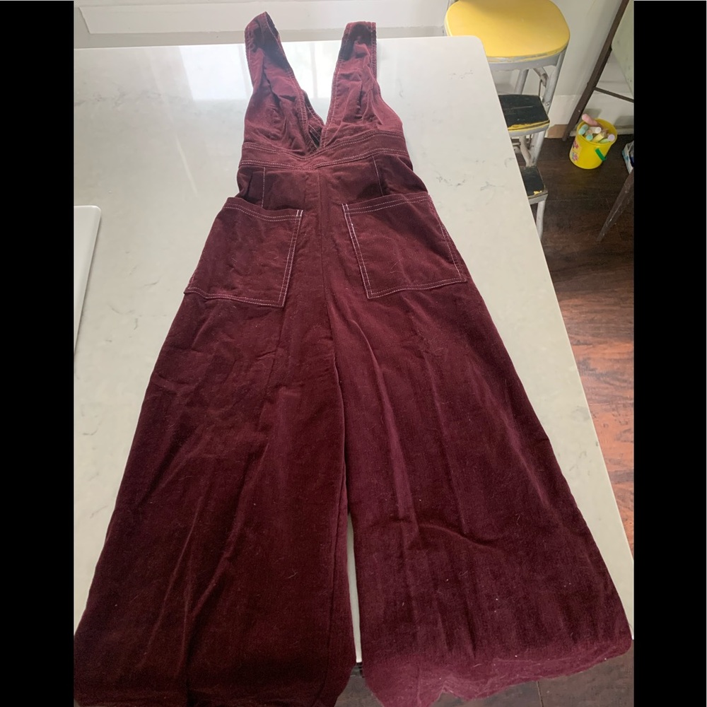 Wild Fable Burgundy Corduroy Overalls